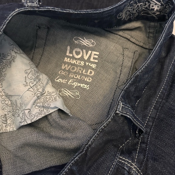 Express curvy boot leg mid rise dark denim jeans women’s size 8R - Picture 8 of 10